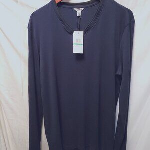 NWT Men's sweater Calvin Klein SZ L Blue Vee Neck quality casual